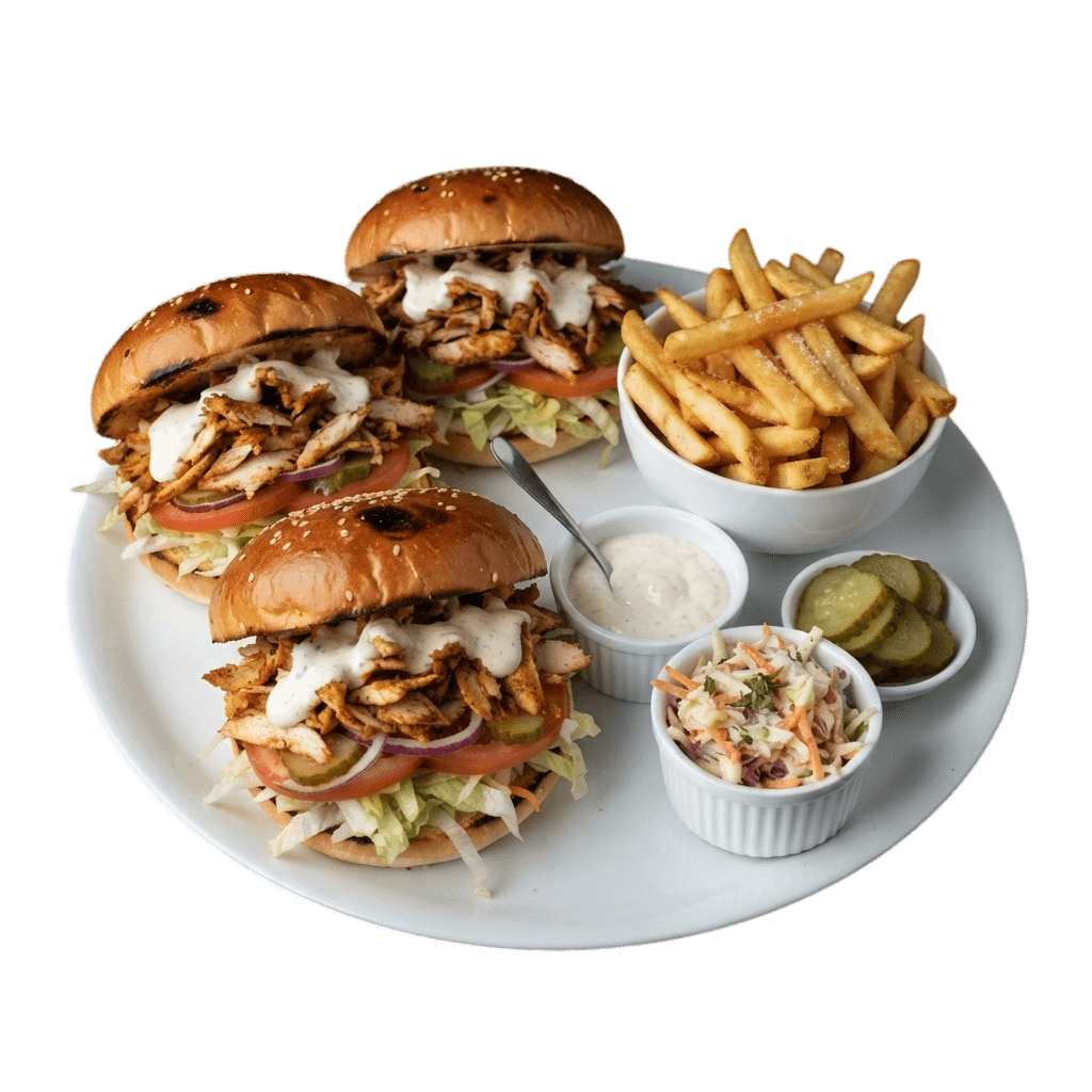 Schawarma-Burger-Menü